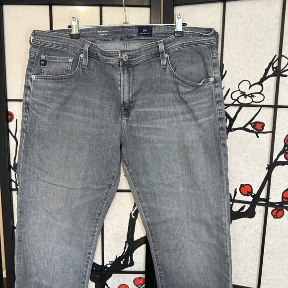 AG Adriano Goldschmied The Tellis Modern Slim Jeans Size 38 Gray Mens - Picture 2 of 6